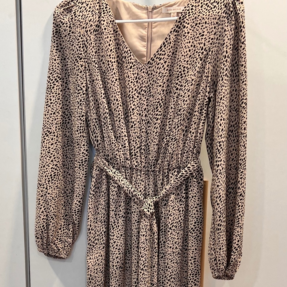 Skies Are Blue Leopard Romper